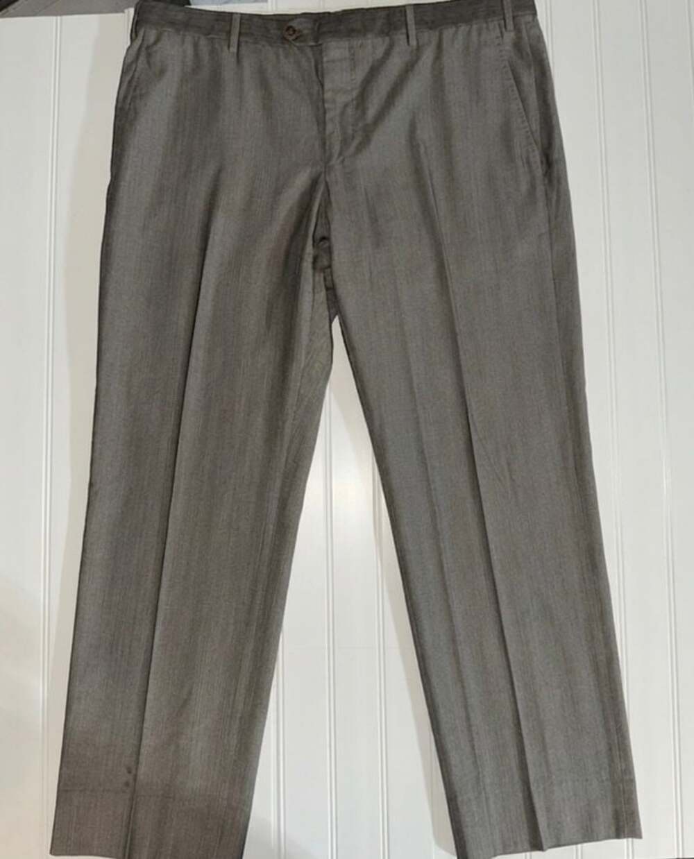 Giorgio Armani Made in Italy Grey Herringbone Dress Pants 40x30